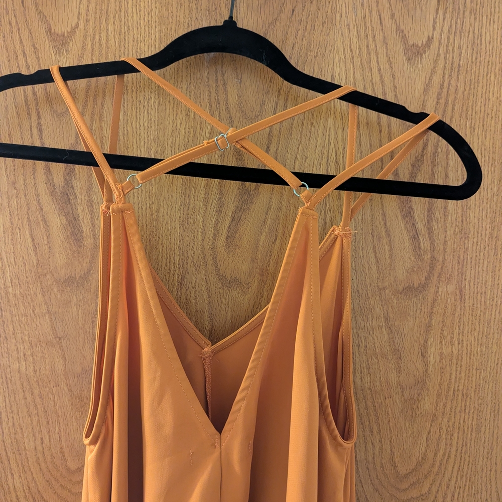 HAODUOYI Burnt Orange Jumpsuit
